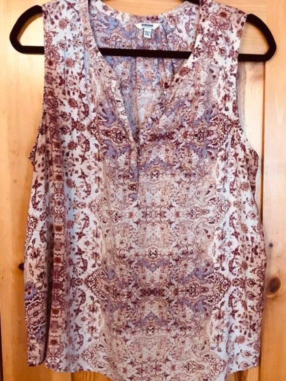 Sonoma Goods for Life Sleeveless Print Top, Size XXL